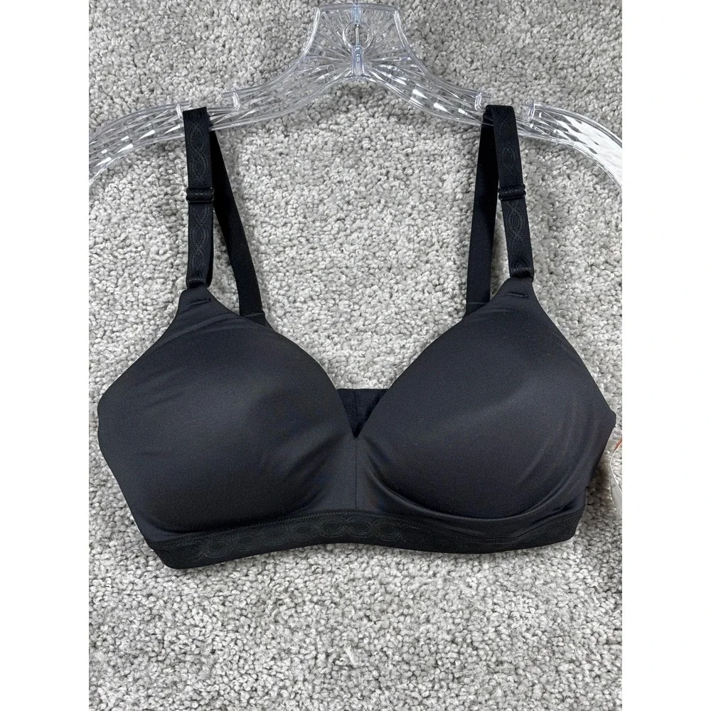Warners Womens Black Wire-Free‎ Contour Bra 36C RM1691W RM1691T Comfort Wireless